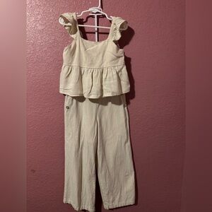 Haute Hippie Cream Ruffle Jumpsuit
